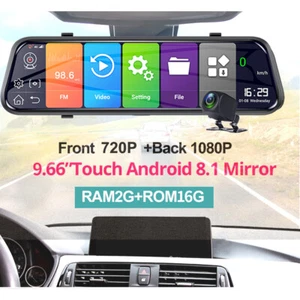 wifi Car DVR 10"IPS Touch 4G backup Mirror DVR Android ADAS GPS Navi FHD 1080P