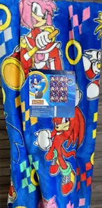 MANTA DE FELPA SÚPER SUAVE SONIC THE HEDGEHOG Classic Gran Tamaño 50""x70"" NUEVA - Imagen 1 de 4