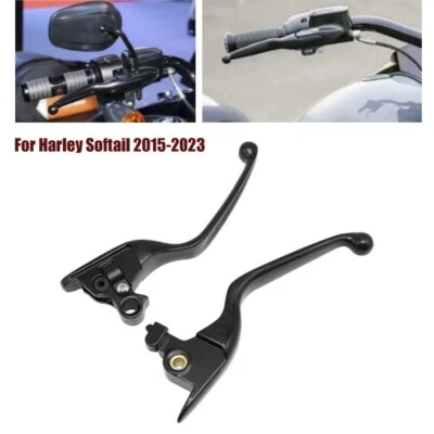 Черные рычаги тормозного сцепления для мотоциклов моделей Harley Softail Fat Boy 2015-2023 - Изображение 1 из 4