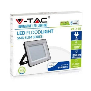 V-TAC PRO Faro LED SMD Chip Samsung 150W Colore Nero 6400K IP65 - Picture 1 of 5
