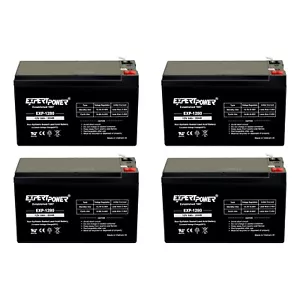 4 Pack 12 Volt (12V) 8 Amp (8Ah) VRLA AGM Sealed Lead Acid Rechargeable Battery - Picture 1 of 7