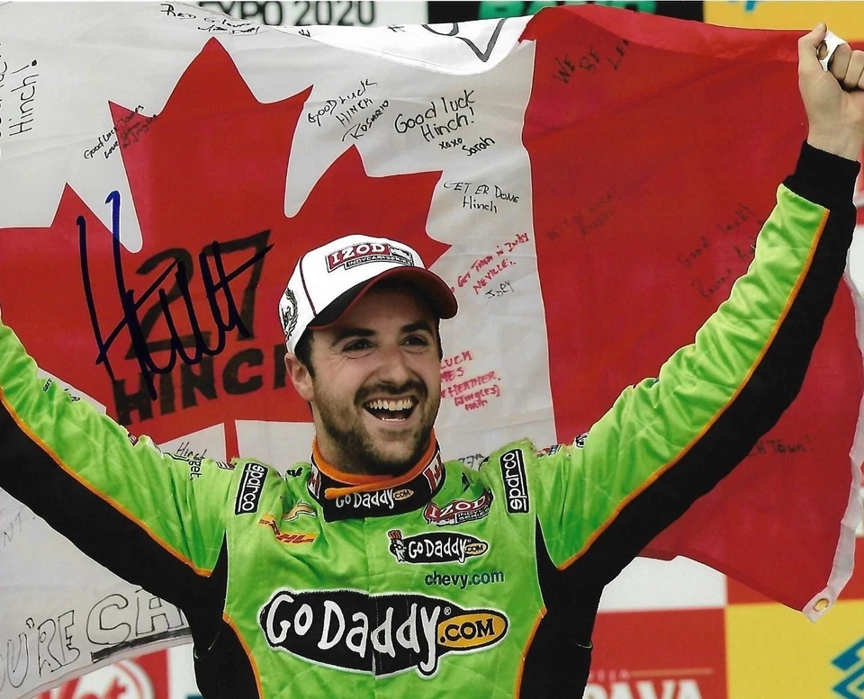 JAMES HINCHCLIFFE SIGNED 8X10 PHOTO INDY 500 INDIANAPOLIS CANADA IRL RACING A - Image 1 of 1