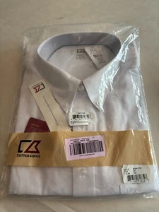 Mens Shirt Cutter & Buck White SS 4XT Button front & collar New in pkg - Picture 1 of 7