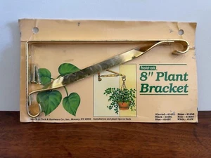 AmerTac Brass Hold All 8” Plant Bracket Hanger NOS 1986 80s Plant Lover Gift NIP - Picture 1 of 5