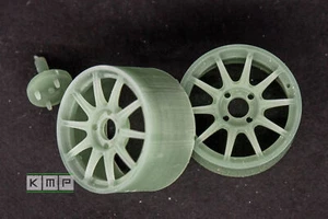 Subaru Impreza BBS tarmac rims (4 holes) 1:24 Tamiya NO Hasegawa - Foto 1 di 3