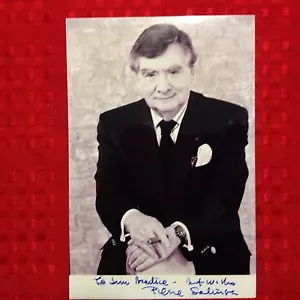 Pierre Salinger 1925-2004 White House Press Secretary Kennedy LBJ Autograph - Picture 1 of 2