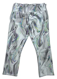 Athleta Capris Gris Mármol Con Color Iridiscente Mujer Pequeños Bolsillos con Cremallera - Imagen 1 de 9