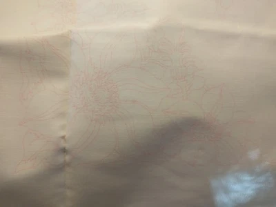 52"x52" Vtg Pre-Printed/Stamped Needlework 50/50 Tablecloth Floral Pattern  - Image 1 of 4