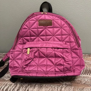 Montana West x Wrangler Rucksack Handtasche lila gesteppt Backpack für Reisen NEU - Bild 1 von 5
