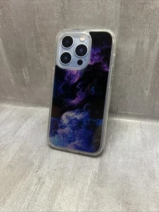 Glitter Galaxy Phone Case for iPhone 14 Pro 6.1 Inch Soft Shockproof Cover 1H - Picture 1 of 10