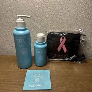 Lanza TRUE Clean Shampoo 2 once e balsamo puro 8 once + sacchetto trucco e campione - Foto 1 di 8