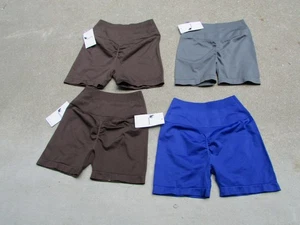 Pantalones Cortos Para Mujer Sin Costuras Scrunch Butt: Cintura Alta Botín Levantamiento Gimnasio y Entrenamiento - Imagen 1 de 16