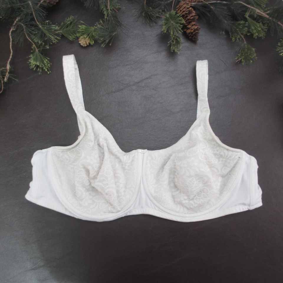 Sujetador Amoena Annette WB para mujer 46D blanco encaje con aros correas ajustables 44028 Foto 1 de 4