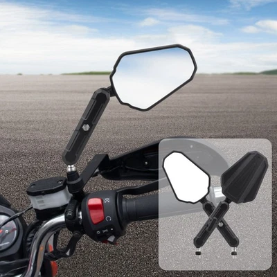 Black Motorcycle Rearview Mirror Kits W/10mm 8mm Mount For KTM 390 790 890 1290 - Image 1 of 4