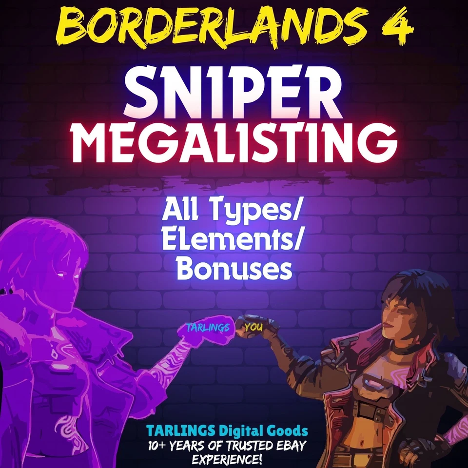 Borderlands 4 (BL4) 🎉 Sniper - GODROLL MEGALIST ✨ All Types/Elements/Bonuses ✨ - Image 1 of 1
