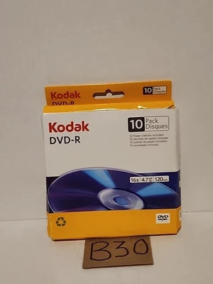 Kodak DVD-R 10 Pack Discs 16x 4.7GB 120 Min Blank Media - Image 1 of 4