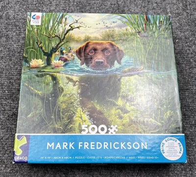 Rompecabezas Ceaco - Mark Fredrickson - Perro de laboratorio de chocolate - 500 piezas Foto 1 de 4