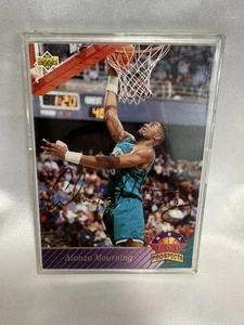Alonzo Mourning 1992-93 Upper Deck #457 Rookie Charlotte Hornets Autographed - Picture 1 of 2