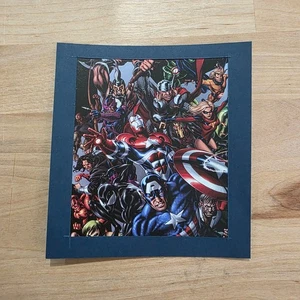 AVENGERS ASSEMBLE Mini Matted Picture Art - Picture 1 of 2