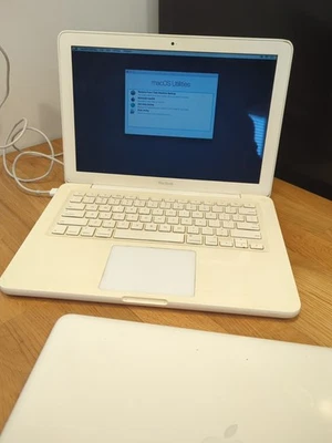 2x Apple Mac MacBook 7.1 C2D A1342 Blanco Laptop 2GB DVD-RW OS 10.6.3 Foto 1 de 4