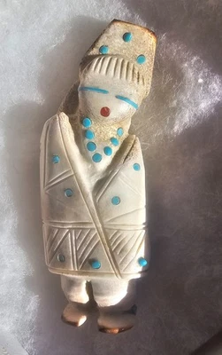 Native Zuni Antler 平板电脑玉米少女恋物癖雕刻 — 第 1/4 张图片