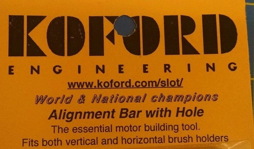 Slot Car Koford Alignment bar w/hole M148 Vertical/Horizontal brush holder