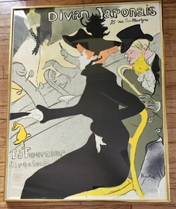 Divan Japonais Lithograph Poster Red Stamp - Musee Toulouse Lautrec With COA - Picture 1 of 7