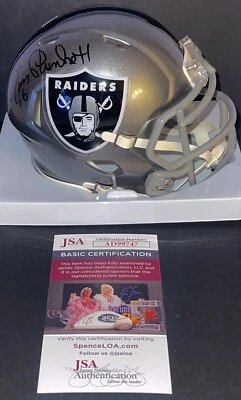 Jim Plunkett Signed Autographed Oakland Raiders Flash Mini Helmet JSA - Image 1 of 2