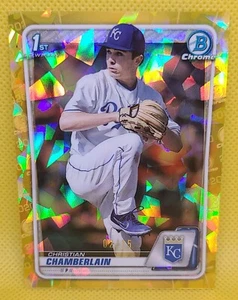 Bowman 2020 cromado draft oro zafiro #BD84 Christian Chamberlain 02/15 - Imagen 1 de 2