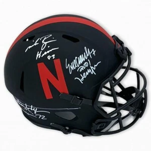 Eric Crouch, Rozier, Rodgers Autographed Full Size Helmet - Nebraska Heismans - Picture 1 of 2