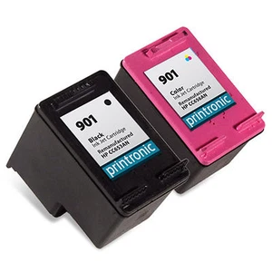 2PK HP 901 Ink Cartridge CC653AN CC656AN for OfficeJet J4660 J4680 J4680c 4500 - Picture 1 of 1