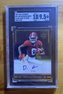 2021 Leaf Ultimate Draft Devonta Smith Rookie Auto 1/30 💥SGC 10/9.5 (1st Print) - Picture 1 of 2