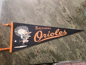 Rare Baltimore Orioles Vintage Logo Full Size 29” Felt Baseball Pennant Old Bird - Picture 1 of 5