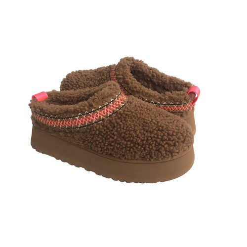 UGG SCARPE DONNA TAZZ UGG TRECCIA LEGNO DURO SCAMOSCIATO PLATEAU US 6 EU 37 UK 4