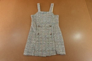 Bonnie Jean Girls Size 10 Blue Boucle Sleeveless Button Accent Romper NWT - Picture 1 of 9