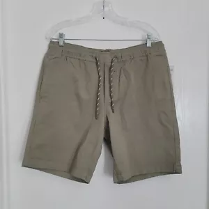 Buffalo David Bitton Men's Shorts Oil Green Cotton Stretch Drawstrings size L - Picture 1 of 9