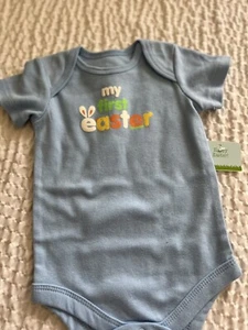 Infant Boy's " My First Easter" One Piece Blue Creeper Size 0-3 Months NWT* - Picture 1 of 7