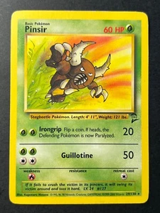 Pinsir 29/130 Non Holo Rare Base Set 2 - Pokemon Card WOTC LP - - Picture 1 of 3