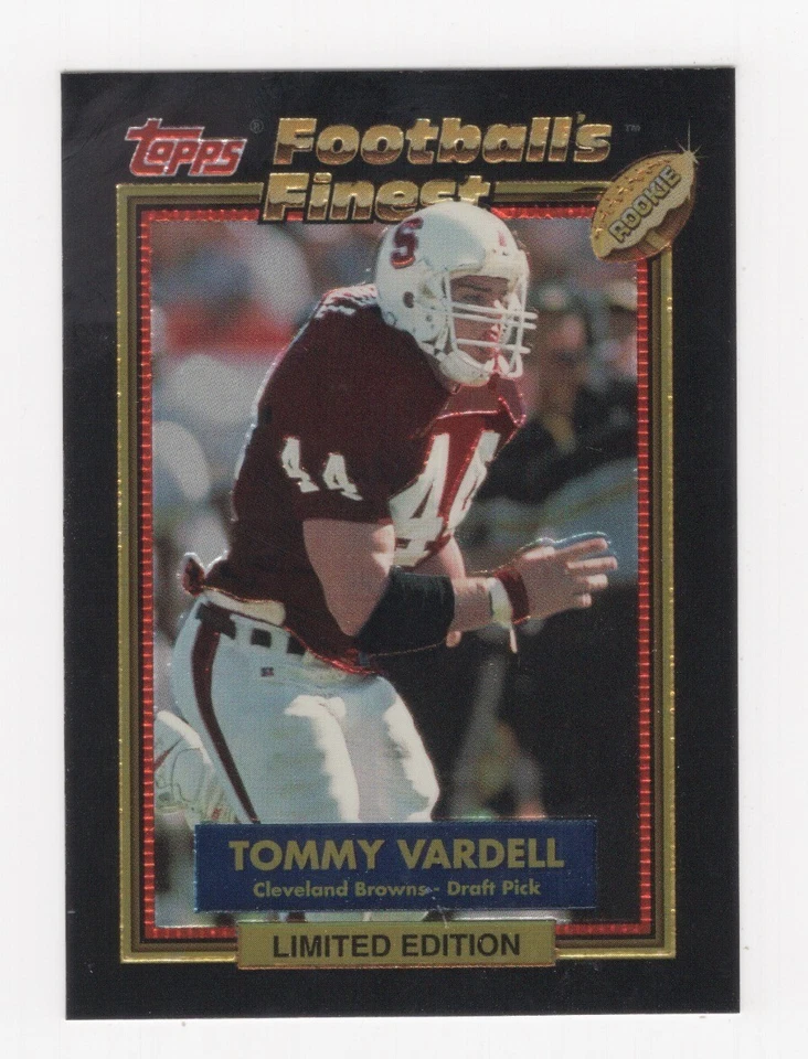 1992 TOPPS FINEST FOOTBALL LIMITED EDITION TOMMY VARDELL CLEVELAND BROWNS #43 - Image 1 of 1