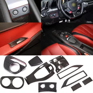 Kit interior de fibra de carbono real para automóvil conjunto de adornos para Ferrari 458 2011-2016 - Imagen 1 de 17