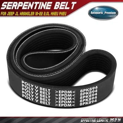 35.2 inch Alternator Serpentine Belt for Jeep JL Wrangler 18-22 2.0L MHEV PHEV - Image 1 of 4