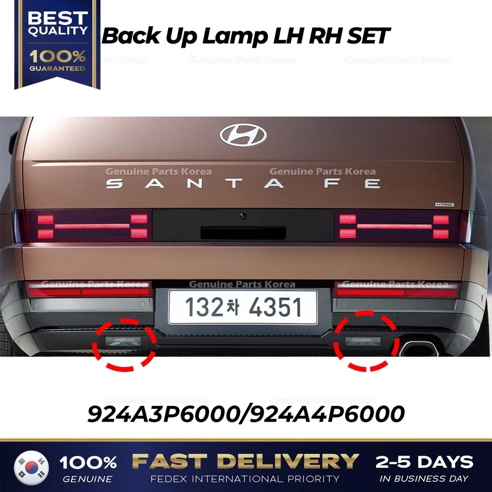 ⭐Genuino⭐ Juego de lámpara de respaldo izquierda derecha 924A3P6000 924A4P6000 para Hyundai Santa Fe MX5 Foto 1 de 1