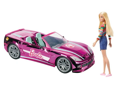Ferngesteurtes Auto - Barbie Dream Car (40 cm) inkl. Barbie Malibu Puppe Set - Bild 1 von 4