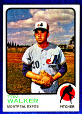 1973 Topps Baseball Card # 41, Tom Walker (Montreal Expos) EX .....S00152