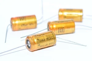 4x Elko-Kondensator ROE EGC Gold, 470 µF / 40 V, Audio Capacitor, DIN 41257, NOS - Picture 1 of 3