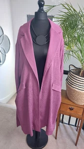M&S ladies Oversize loose fit duster coat PLUS size 22 24 XL Lagenlook ARTY edgy - Picture 1 of 11