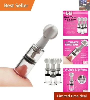 Excitantes dispositivos de sucção transparente de 3 peças para mamilo e clitóris para intimidade - Imagem 1 de 4
