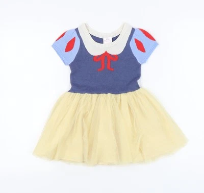 Disney Princess Girls Blue & Yellow Tutu Dress Size 4T - image 1 of 4