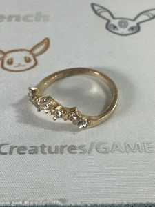 Vintage Ring goldfarben CZ - Größe 7,25 - unbeschriftet Modeschmuck - Bild 1 von 4