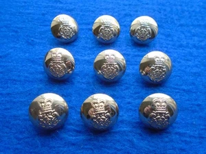 9 X INTELLIGENCE CORPS 19MM ANODISED STAYBRITE GOLD BUTTONS, S&W LTD B'HAM - Picture 1 of 4